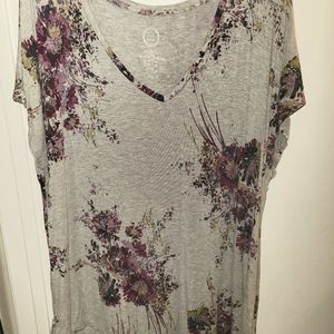 Maurice floral tunic top size 2